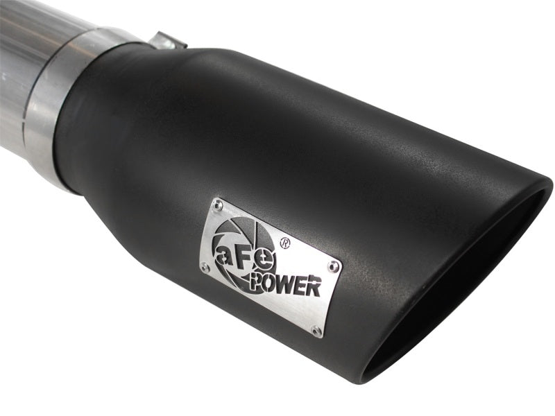 aFe MACHForce XP Exhaust 5in DPF-Back SS 11-13 GM Diesel Trucks V8-6.6L (td) (LML) (Blk Tip) DPF Back aFe