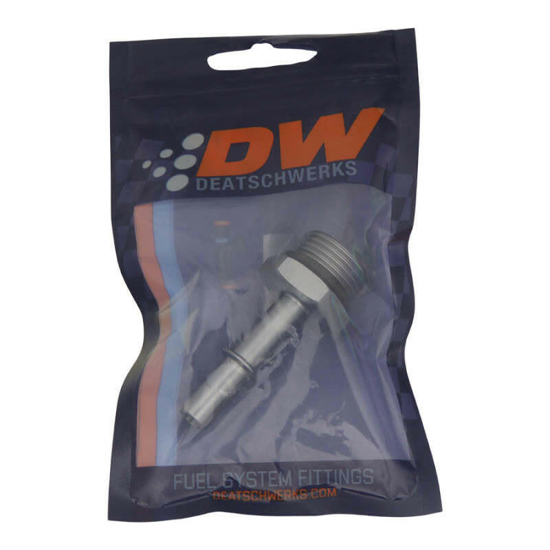 DeatschWerks 10AN ORB Male to 3/8in Male EFI Quick Connect Adapter - Anodized DW Titanium Fuel Components Misc DeatschWerks
