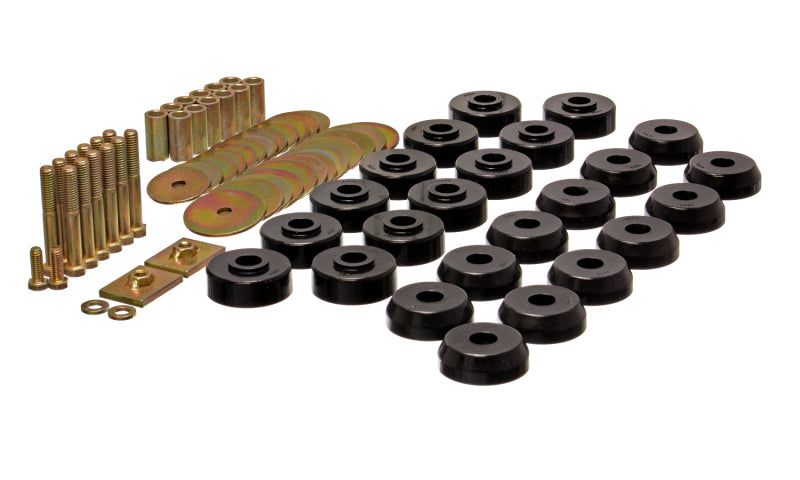 Energy Suspension Chevy 59-64 Belair/Biscayne/Caprice/Impala /59-63 El Camino Black Body Mount Set Bushing Kits Energy Suspension