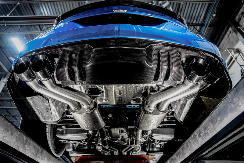 Stainless Works 22-25 Cadillac CT5-V Blackwing Axle Back Exhaust - Black Chrome Tips Axle Back Stainless Works