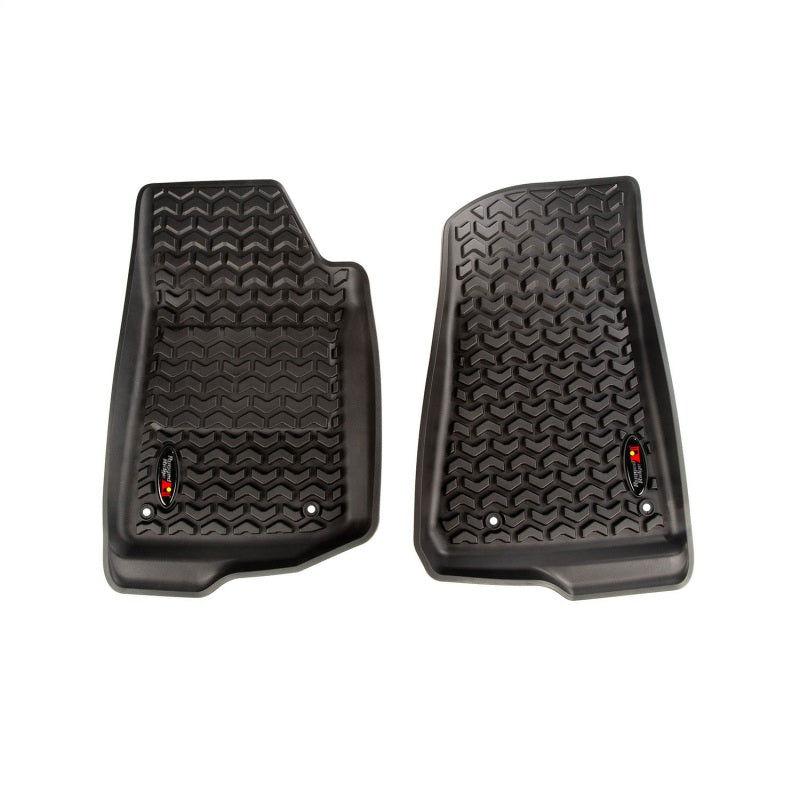 Rugged Ridge Floor Liner Kit Black F/R 18-20 Jeep Wrangler JL 2Dr Floor Mats - Rubber Rugged Ridge