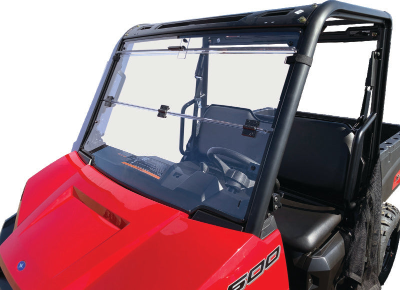 QuadBoss 17-21 Polaris Ranger 500 Windbreak Folding Windshield Windshields QuadBoss