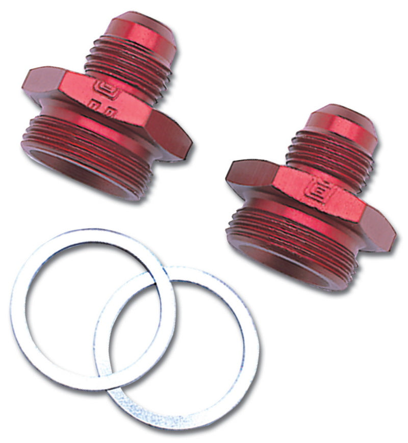 Russell Performance -6 AN Carb Adapter Fittings (2 pcs.) (Red) Fittings Russell