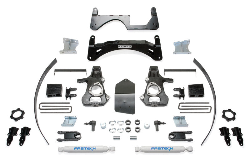 Fabtech 14-18 GM C/K1500 P/U w/oE Forg Stl UCA 6in Basic Sys w/Perf Shks Lift Kits Fabtech