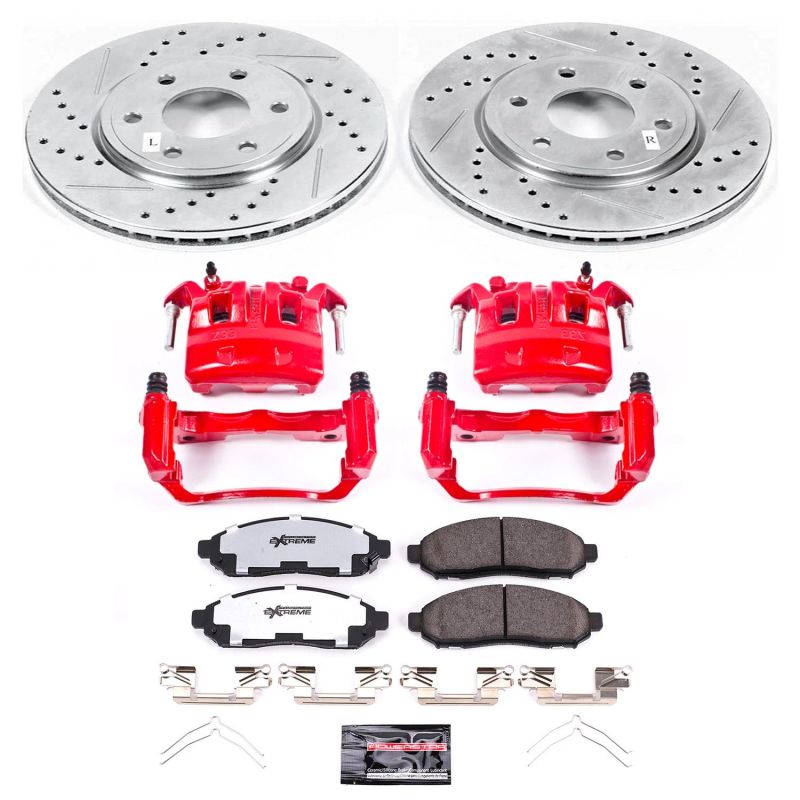 Power Stop 05-18 Nissan Frontier Front Z36 Truck & Tow Brake Kit w/Calipers Brake Kits - Performance D&S PowerStop