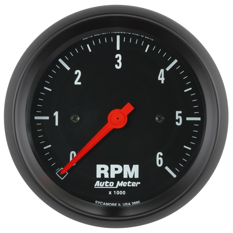 Autometer Z-Series 3-3/8in. 0-6K RPM In-Dash Tachometer Gauge Gauges AutoMeter