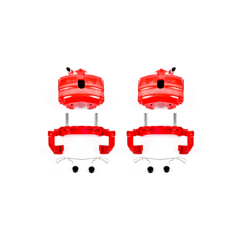 Power Stop 08-09 Audi TT Front Red Calipers w/Brackets - Pair Brake Calipers - Perf PowerStop
