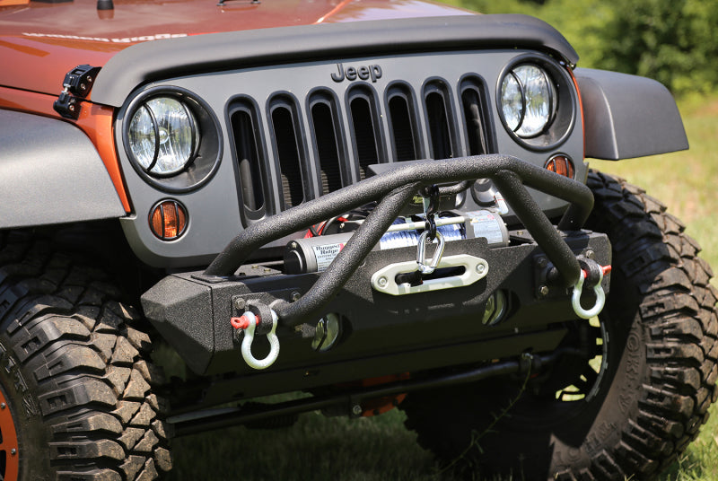 Rugged Ridge Double X Striker Black 76-86 Jeep CJ 87-18 Jeep Wrangler Bumpers - Steel Rugged Ridge