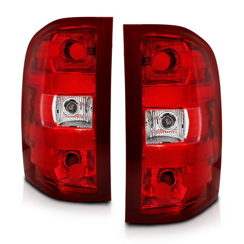 ANZO 2007-2013 Chevy Silverado Taillight Red/Clear Lens (OE Replacement) Tail Lights ANZO