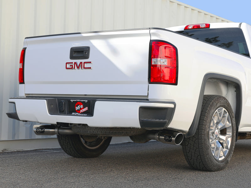 aFe Gemini XV Cat-Back Exhaust System GM Trucks 09-18 V6-4.3/V8-4.8/5.3L- Cut-Out Polished Catback aFe