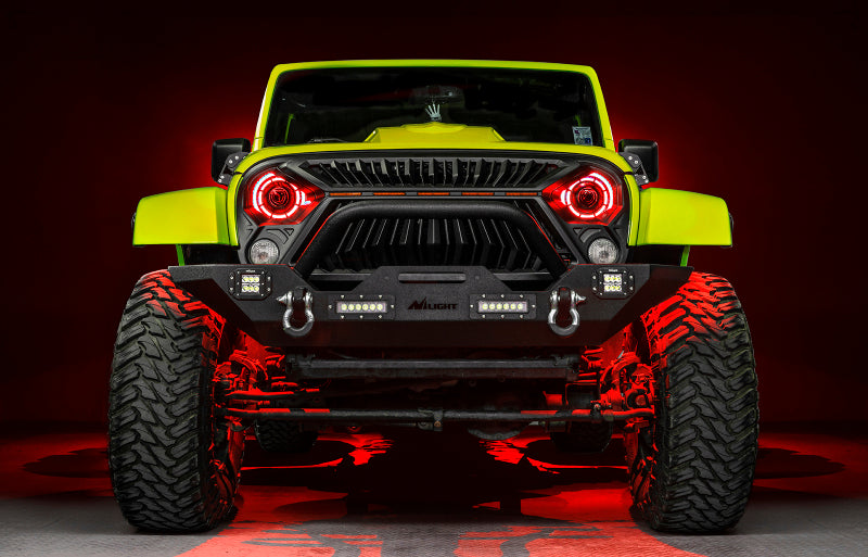 ORACLE Lighting 0718 Jeep Wrangler JK Oculus 7in ColorSHIFT Bi-LED Projector Headlights Light Bars & Cubes ORACLE Lighting