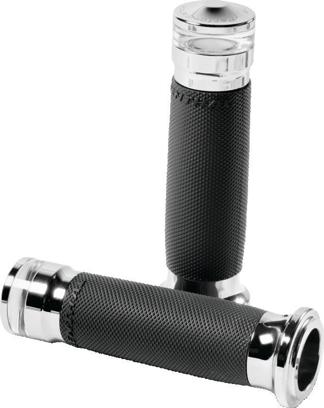 Performance Machine Contour Led Handle Grip Set - Chrome Grips Performance Machine