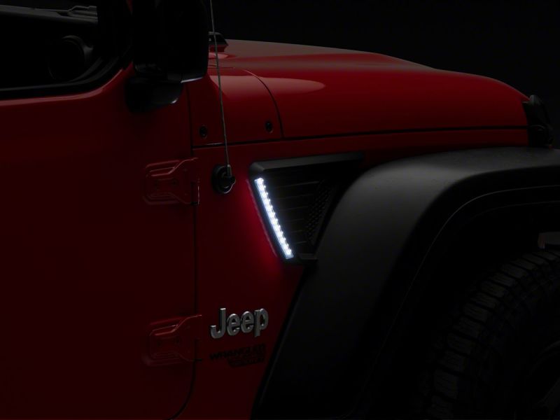Raxiom 18-23 Jeep Wrangler JL LED Fender Vent Lighting w/ DRL and Turn Signal Lights Corner Raxiom