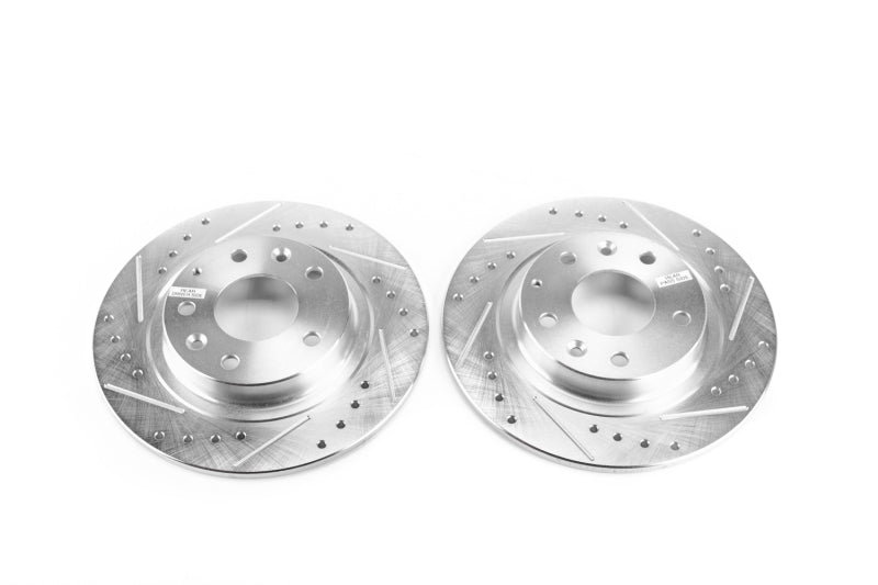 Power Stop 16-18 Mazda CX-3 Rear Evolution Drilled & Slotted Rotors - Pair Brake Rotors - Slot & Drilled PowerStop