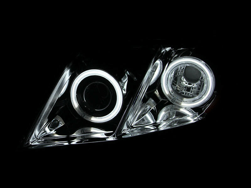 ANZO 2007-2009 Toyota Camry Projector Headlights w/ Halo Black Headlights ANZO
