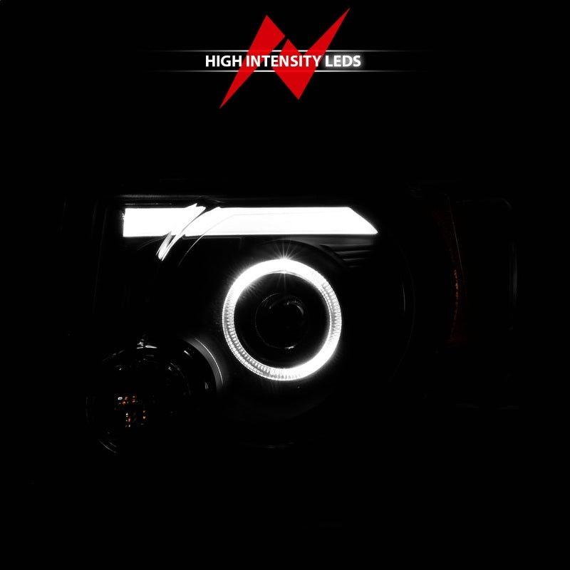 ANZO 2008-2012 Ford Escape Projector Headlights w/ Halo Black Headlights ANZO
