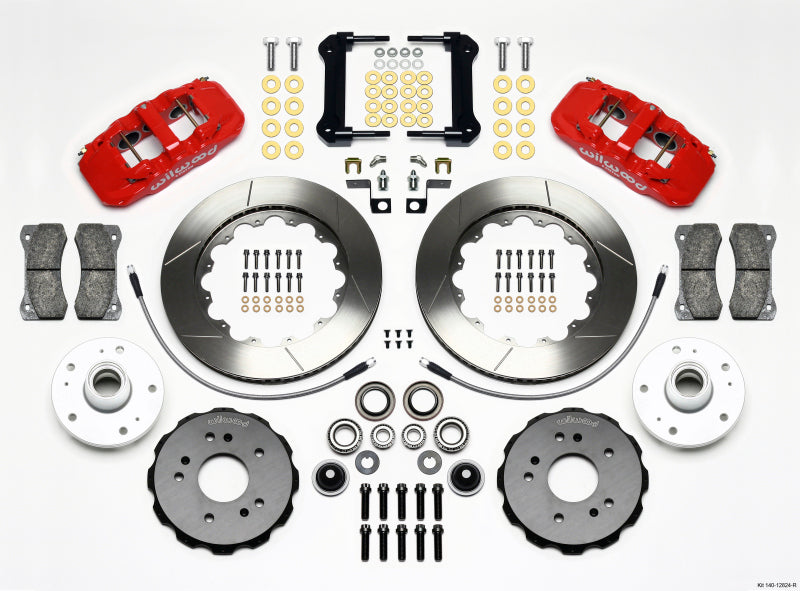 Wilwood AERO6 Front Truck Kit 14.25in Red 97-03 Ford F150 Big Brake Kits Wilwood