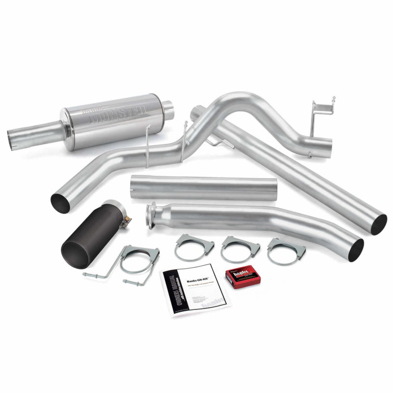 Banks Power 98-00 Dodge 5.9L Ext Cab Git-Kit - SS Single Exhaust w/ Black Tip Performance Packages Banks Power