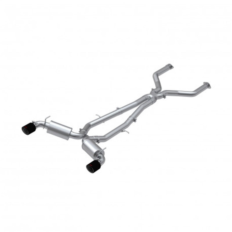 MBRP 17-19 Infiniti Q60 3.0L RWD/AWD Cat Back Dual Rear w/ Carbon Fiber Tips Catback MBRP