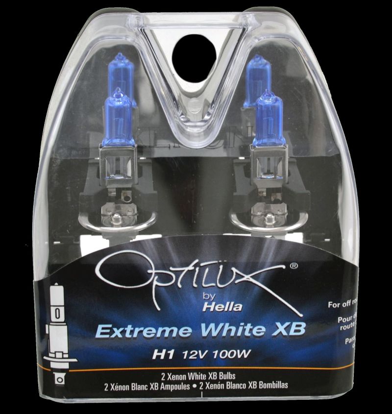 Hella Optilux H1 100W XB Extreme White Bulbs (Pair) Bulbs Hella