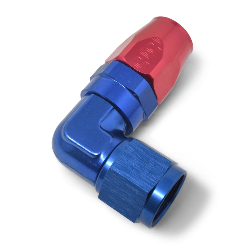 Russell Performance -10 AN Red/Blue 90 Degree Forged Aluminum Swivel Hose End Fittings Russell