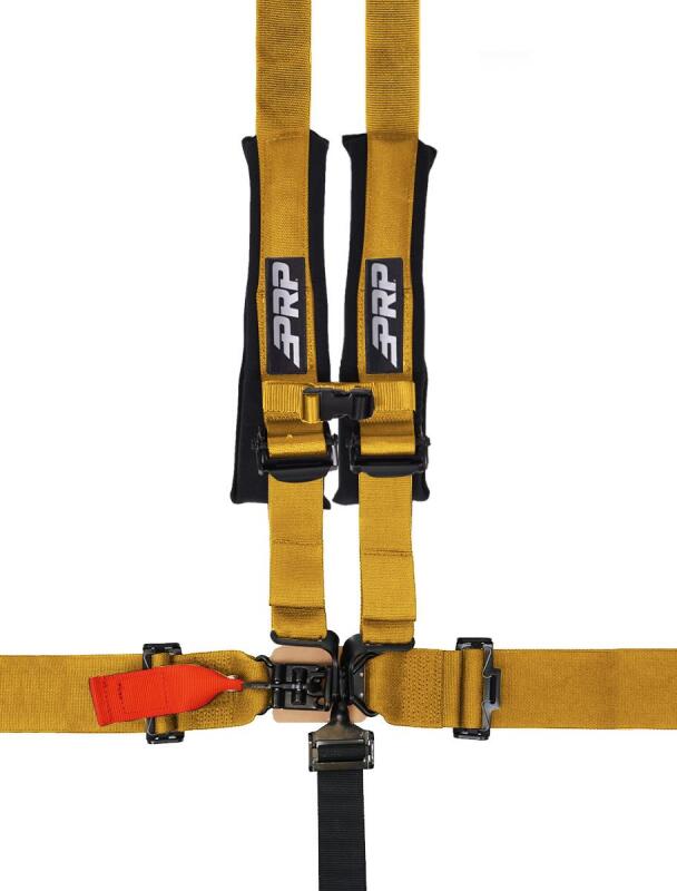 PRP 5.2 Harness - Gold Seat Belts & Harnesses PRP Seats