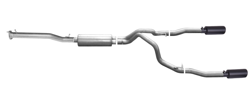Gibson 15-18 Chevrolet Silverado 1500 LS 5.3L 3in/2.25in Cat-Back Dual Split Exhaust - Black Elite Catback Gibson