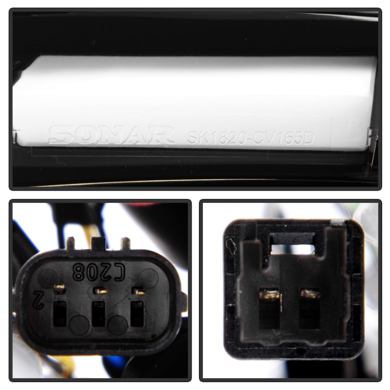 Spyder 16-19 Honda Civic 5 Door Hatchback Light Bar LED Tail Lights - Black Chrome(ALT-YD-HC16HB-BC) Tail Lights SPYDER