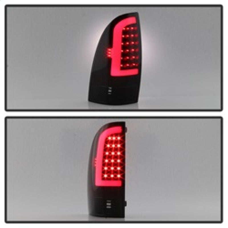 xTune 05-15 Toyota Tacoma (Excl LED Tail Lights) LED Tail Lights - Blk Smk (ALT-ON-TT05-LBLED-BSM) Tail Lights SPYDER