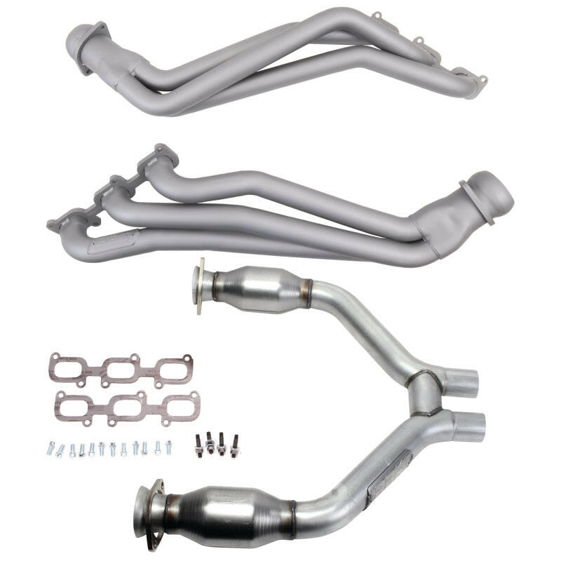 BBK 15-17 Ford Mustang V6 1-3/4 Long Tube Headers w/High Flow Catted H Pipe (Ti Ceramic) Headers & Manifolds BBK