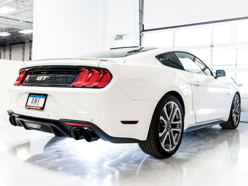 AWE Tuning 2018+ Ford Mustang GT (S550) Cat-Back Exhaust - Touring Edition (Quad Diamond Black Tips) Catback AWE Tuning