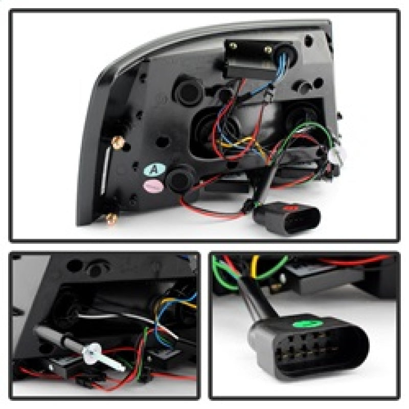 Spyder Audi A6 05-08 4Dr Sedan( not fit Quattro) Light Bar LED Tail Lights Blk ALT-YD-AA605-LBLED-BK Tail Lights SPYDER