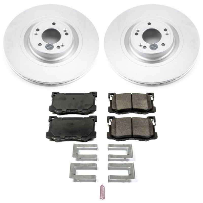 Power Stop 15-16 Hyundai Genesis Front Z17 Evolution Geomet Coated Brake Kit Brake Kits - Performance Blank PowerStop
