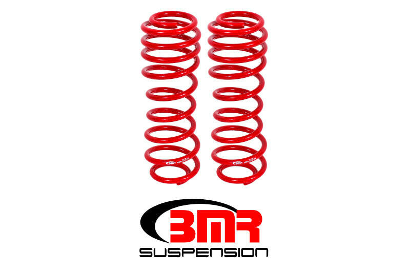BMR 05-14 S197 Mustang GT/GT500 Rear Performance/Drag Lowering Springs - Red Lowering Springs BMR Suspension