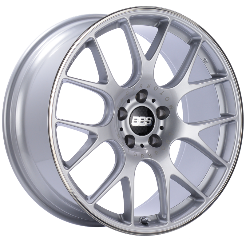 BBS CH-R 20x9 5x112 ET25 Brilliant Silver Polished Rim Protector Wheel -82mm PFS/Clip Required Wheels - Cast BBS