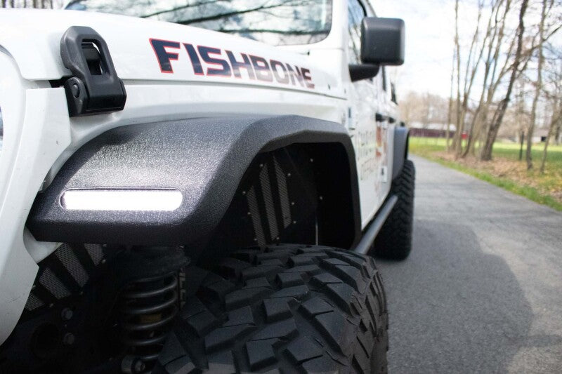 Fishbone Offroad 2018+ Jeep Wrangler JL/JLU/2020+ Gladiator JT Steel Front Fender Flares - Black Fender Flares Fishbone Offroad