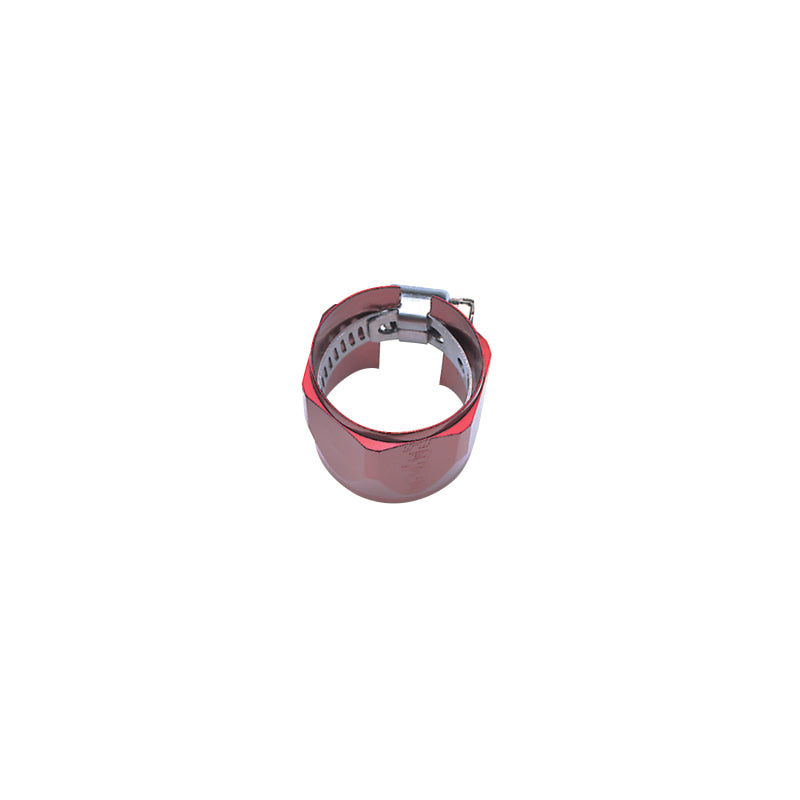 Russell Performance -6 AN Anodized Red Tube Seal Hose End For 5/16in Fuel Hose Clamps Russell