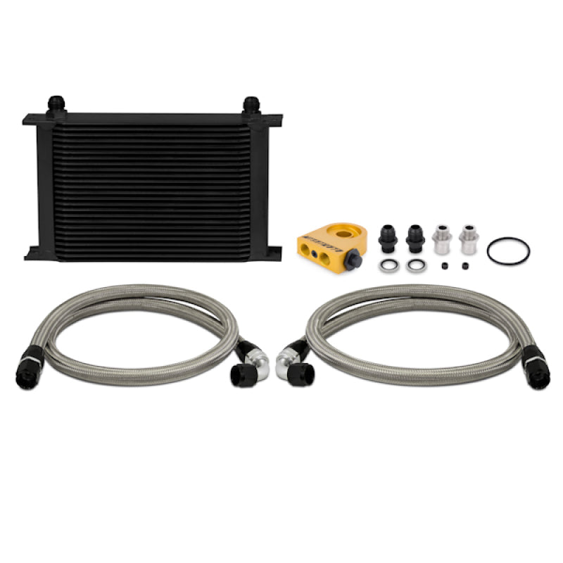 Mishimoto Universal Thermostatic 25 Row Oil Cooler Kit (Black Cooler) Oil Coolers Mishimoto