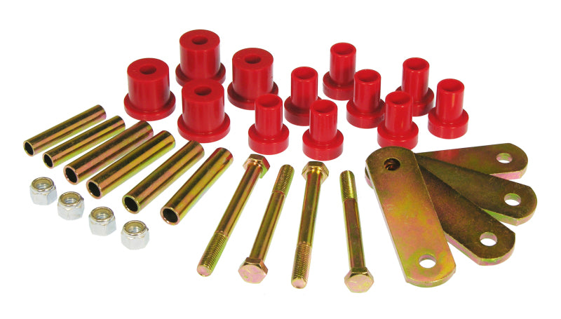 Prothane 63-72 Chrysler A Body HD Spring & Shackles Bushings - Red Bushing Kits Prothane
