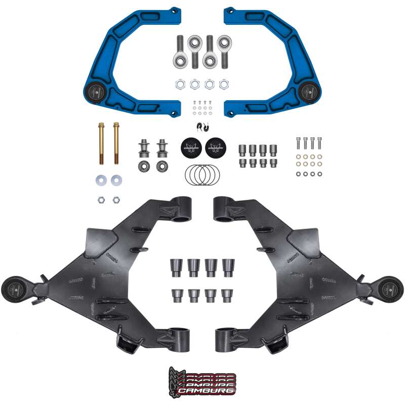Camburg 22-25 Toyota Tundra 2WD/4WD Blue KINETIK Uniball Trail Series Long Travel Kit w/ Billet UCA Suspension Arms & Components Camburg