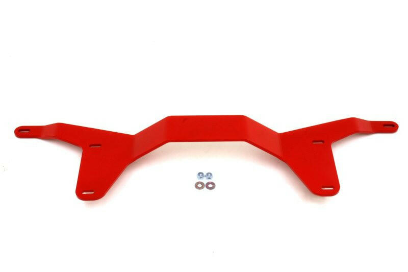 BMR 05-14 S197 Mustang Rear Driveshaft Tunnel Brace - Red Chassis Bracing BMR Suspension