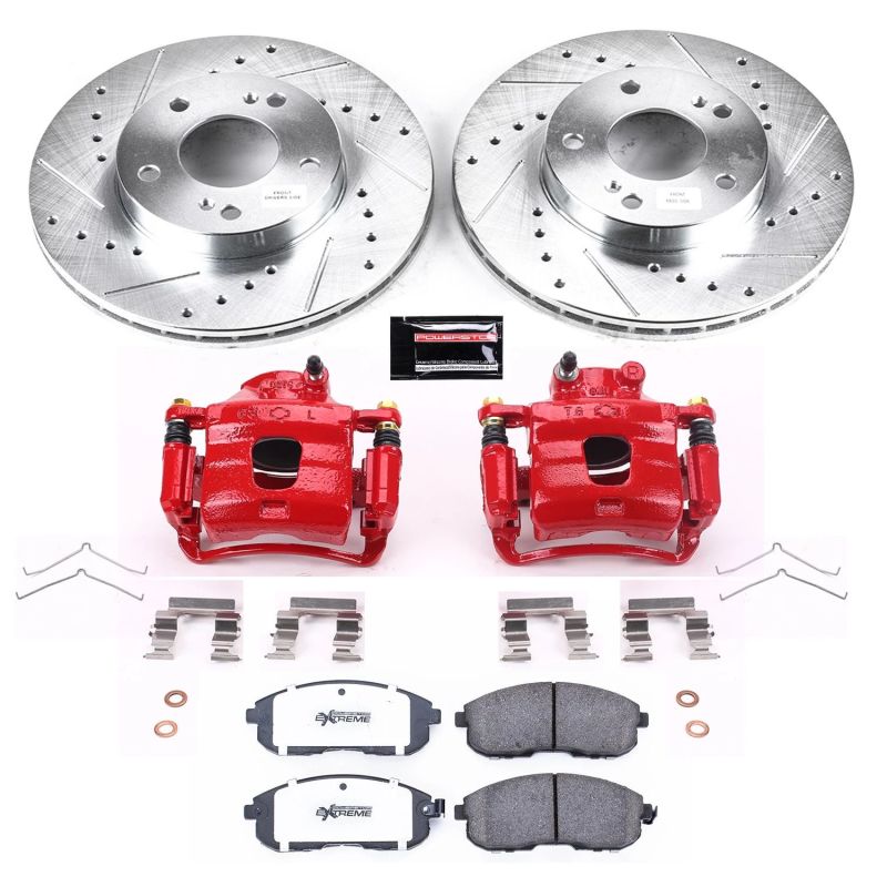 Power Stop 96-99 Infiniti I30 Front Z26 Street Warrior Brake Kit w/Calipers Brake Kits - Performance D&S PowerStop