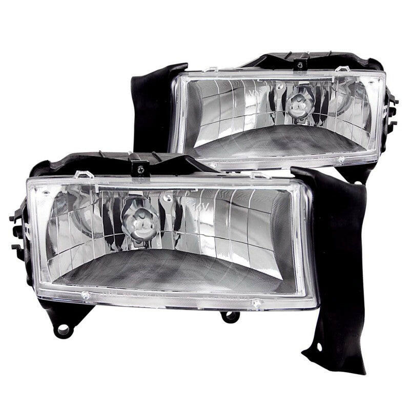 ANZO 1997-2004 Dodge Dakota Crystal Headlights Chrome Headlights ANZO