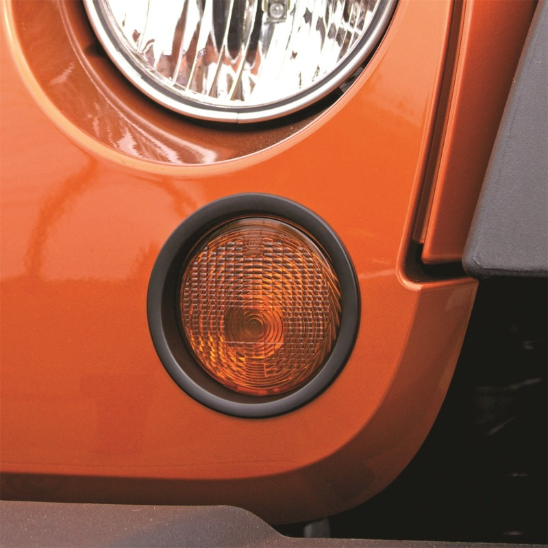 Rugged Ridge Turn Signal Bezel Trim 07-18 Jeep Wrangler JK Light Mounts Rugged Ridge