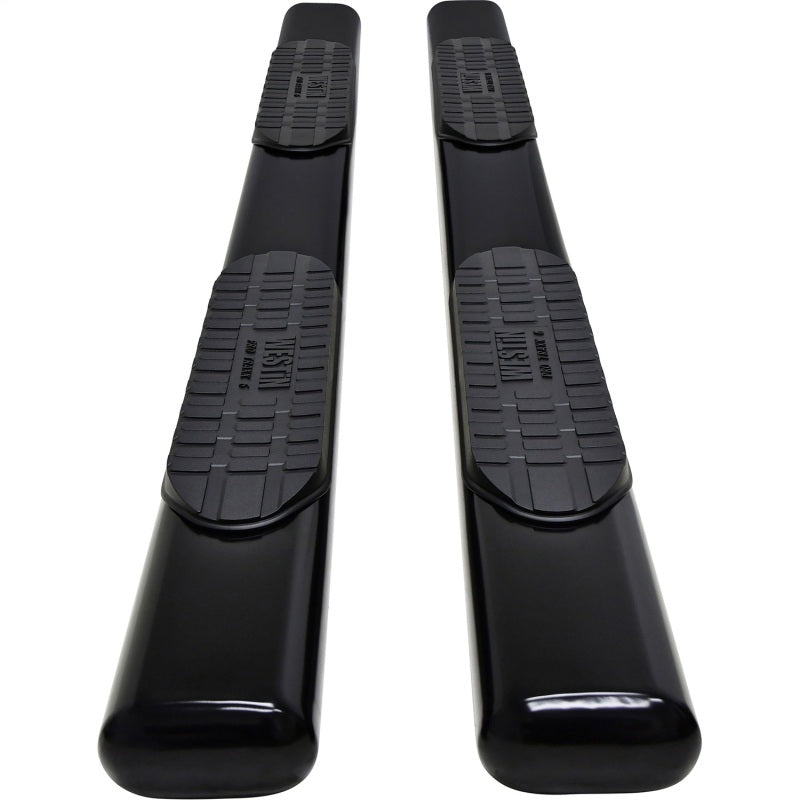 Westin 19-21 Chevrolet Silverado Crew Cab PRO TRAXX 6 Oval Nerf Step Bars - Black Nerf Bars Westin