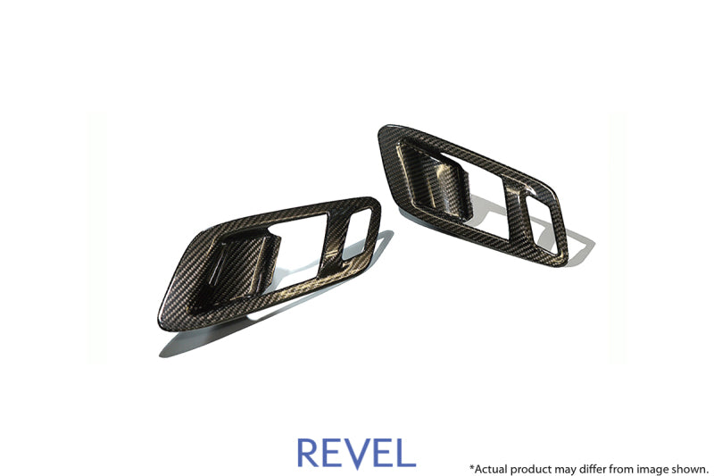 Revel GT Dry Carbon Inner Door Handle Cover 2020 Toyota GR Supra - 2 Pieces Carbon Accessories Revel