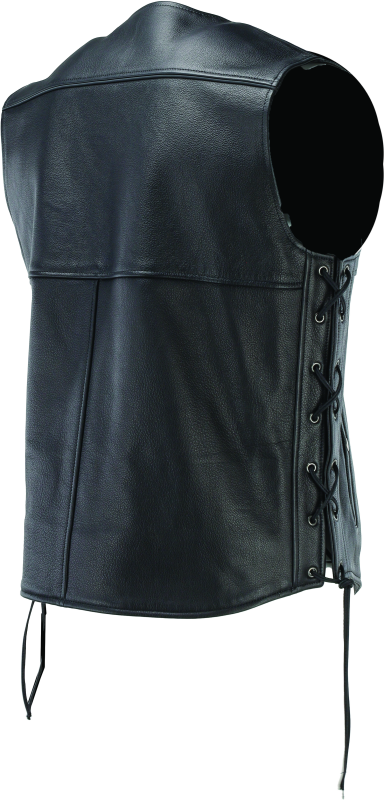 Kuryakyn Leather By River Road Old Skool Leather Vest Black - Large Vests Kuryakyn