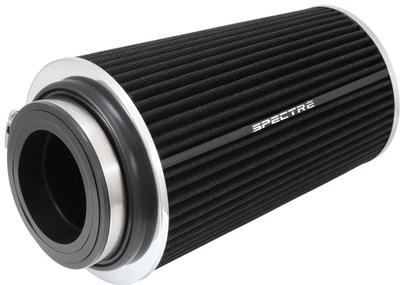 Spectre Adjustable Conical Air Filter 9-1/2in. Tall (Fits 3in. / 3-1/2in. / 4in. Tubes) - Black Air Filters - Universal Fit Spectre
