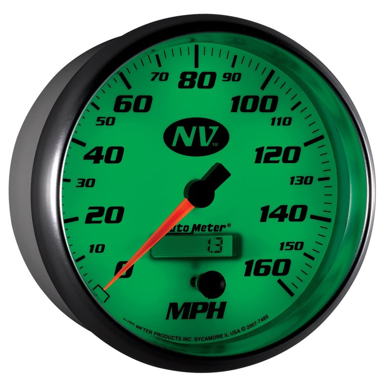 AutoMeter Gauge Speedometer 5in. 160MPH Elec. Programmable NV Gauges AutoMeter
