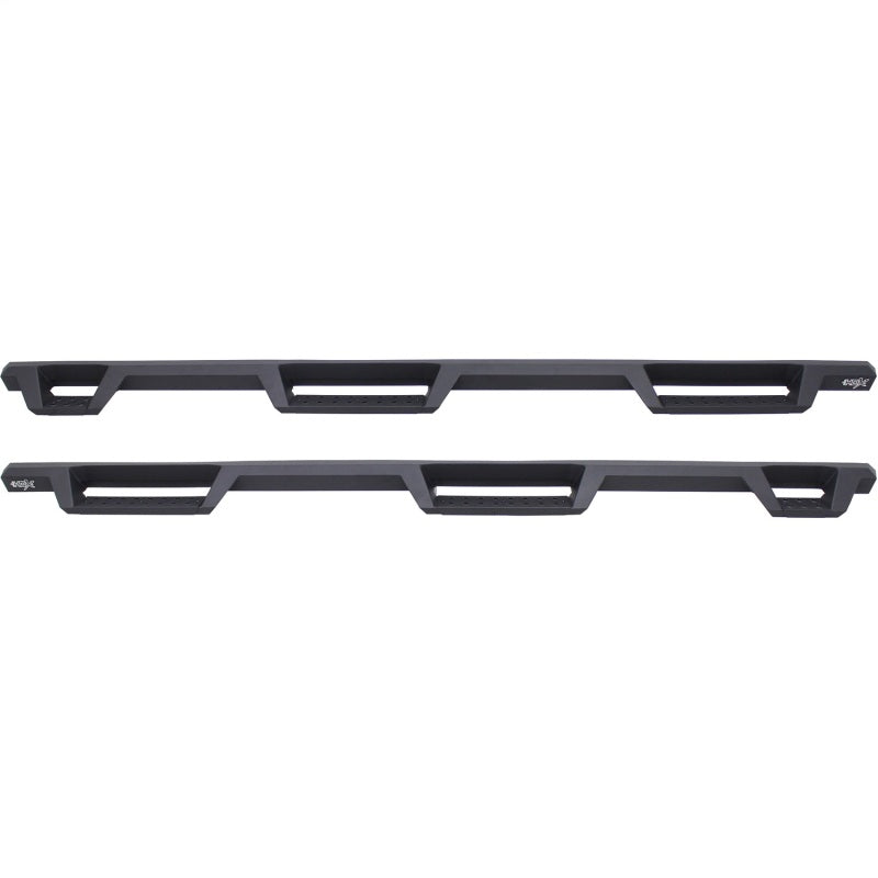 Westin 99-16 Ford F-250/350/450/550 CC (6.75ft Bed) HDX Drop Whl to Whl Nerf Step Bars - Text Blk Nerf Bars Westin